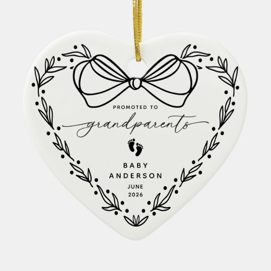 Gepromoveerd tot Grootouders Kerst Ornament (Voorkant)