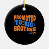 Gepromoveerd tot grote broer 2024, Big Brother Keramisch Ornament (Achterkant)