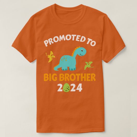 Gepromoveerd tot grote broer 2024 met dinosaurus n t-shirt (Design voorkant)