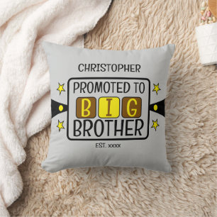 Gepromoveerd tot grote broer naam beste jaar bruin kussen