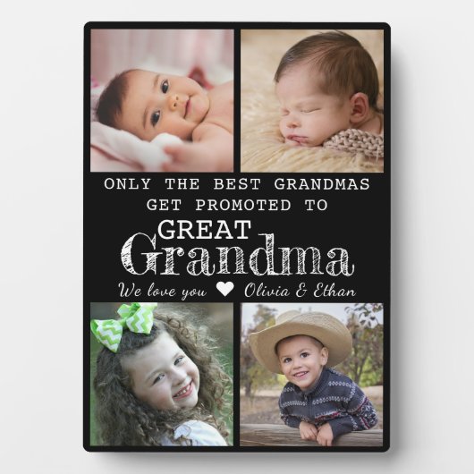 Gepromoveerd tot Grote Oma 4 Fotocollage Fotoplaat (voorkant)