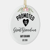 Gepromoveerd tot Grote Oma Gepersonaliseerde Baby Keramisch Ornament (Rechts)
