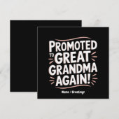 Gepromoveerd tot Grote Oma Weer Leuk Zwangerschaps Kaart (Voorkant / Achterkant)