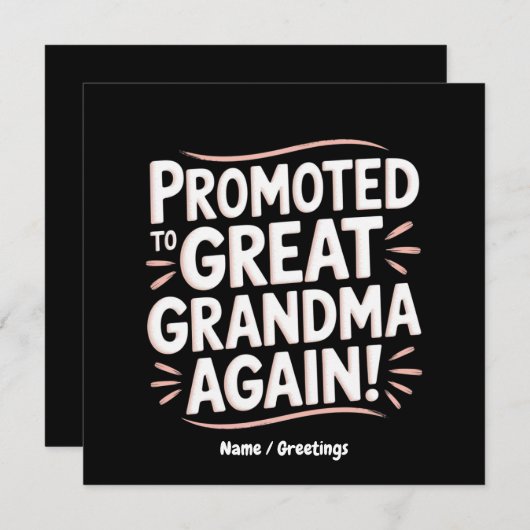 Gepromoveerd tot Grote Oma Weer Leuk Zwangerschaps Kaart (Voorkant / Achterkant)