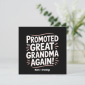 Gepromoveerd tot Grote Oma Weer Leuk Zwangerschaps Kaart (Staand voorkant)