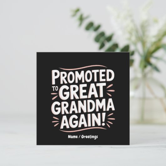 Gepromoveerd tot Grote Oma Weer Leuk Zwangerschaps Kaart (Staand voorkant)