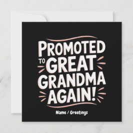 Gepromoveerd tot Grote Oma Weer Leuk Zwangerschaps Kaart