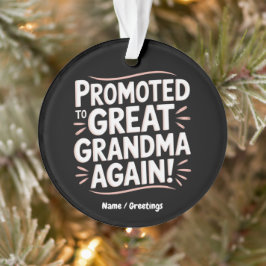 Gepromoveerd tot Grote Oma Weer Leuk Zwangerschaps Ornament