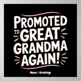 Gepromoveerd tot Grote Oma Weer Leuk Zwangerschaps Poster