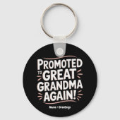 Gepromoveerd tot Grote Oma Weer Leuk Zwangerschaps Sleutelhanger (Voorkant)