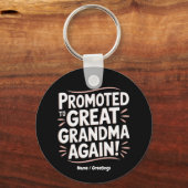 Gepromoveerd tot Grote Oma Weer Leuk Zwangerschaps Sleutelhanger (Voorkant)