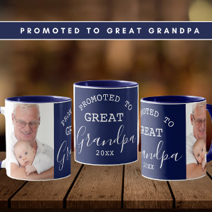 Gepromoveerd tot Grote Opa 2 Photo Collage Blue Mok