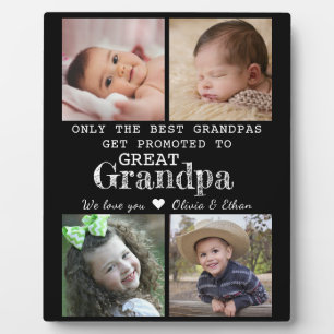 Gepromoveerd tot Grote Opa 4 Fotocollage Fotoplaat