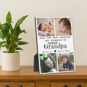 Gepromoveerd tot Grote Opa 4 Fotocollage Fotoplaat