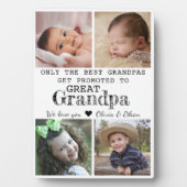 Gepromoveerd tot Grote Opa 4 Fotocollage Fotoplaat (voorkant)