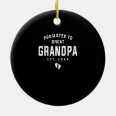 Gepromoveerd tot Grote Opa om EST 2024 te zijn Keramisch Ornament (Achterkant)