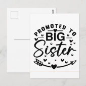 Gepromoveerd tot grote zus, grote broer shirt, 202 briefkaart (Voorkant / Achterkant)
