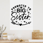 Gepromoveerd tot grote zus, grote broer shirt, 202 poster (Keuken)