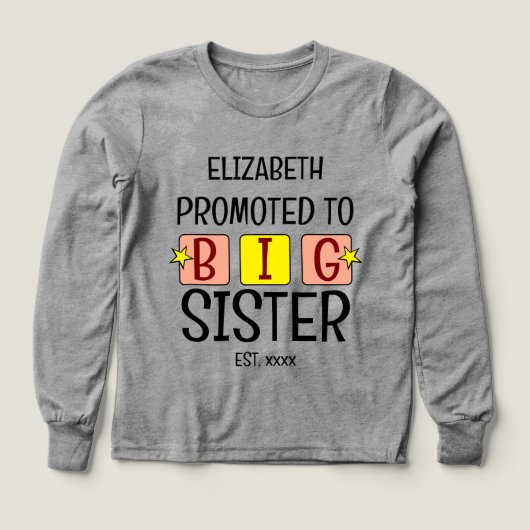 Gepromoveerd tot grote zus naam beste jaar perzik  (Voorkant)