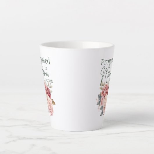 Gepromoveerd tot Mema Mok – Floral Grootmoeder Gif (Voorkant)