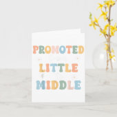 Gepromoveerd tot Middle Brother Sister Toddler Bab Kaart (Gele Bloem)