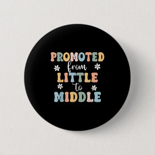 Gepromoveerd tot Middle Brother Sister Toddler Bab Ronde Button 5,7 Cm