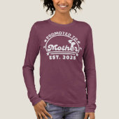 Gepromoveerd tot Moeder Est. 2025 - Zwangerschap n Tri-Blend Shirt (Voorkant)