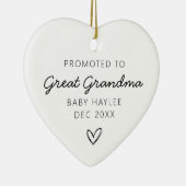 Gepromoveerd tot Oma Baby voor- en achternaam Keramisch Ornament (Rechts)