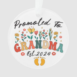 Gepromoveerd tot Oma Est. 2024 GranAcryl Ornament