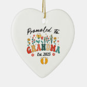 Gepromoveerd tot Oma Est. 2024 GrootoudersOrnament Keramisch Ornament (Rechts)
