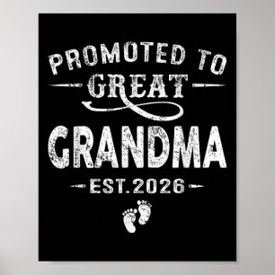 Gepromoveerd tot Oma Est 2026 Zwangerschap Annou Poster