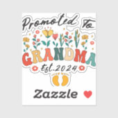 Gepromoveerd tot Oma Est. 2Custom-cut vinyl Sticke Sticker (Vel)
