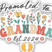 Gepromoveerd tot Oma Est. 2Custom-cut vinyl Sticke Sticker (Voorkant)
