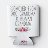 Gepromoveerd tot oma Grappige Bloemen Blikjeskoeler (Achterkant)