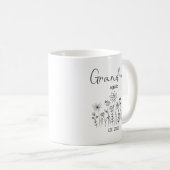 Gepromoveerd tot oma opnieuw EST 2025 Wildflowers Koffiemok (Voorkant rechts)