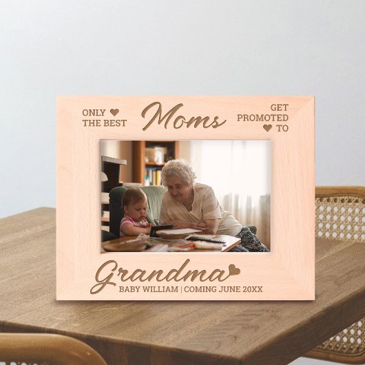 Gepromoveerd tot Oma Personalised Baby Gegraveerde Lijstjes