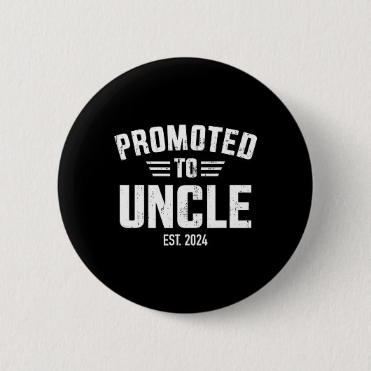 Gepromoveerd tot oom 2024 ronde button 5,7 cm (Voorkant)