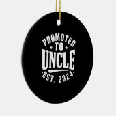 Gepromoveerd tot oom 2024 zwangerschap Aankondigin Keramisch Ornament (Rechts)