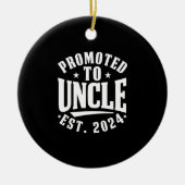 Gepromoveerd tot oom 2024 zwangerschap Aankondigin Keramisch Ornament (Voorkant)