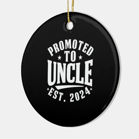 Gepromoveerd tot oom 2024 zwangerschap Aankondigin Keramisch Ornament (Links)