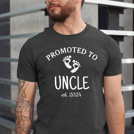 Gepromoveerd tot oom / eerste keer nieuwe baby oom t-shirt