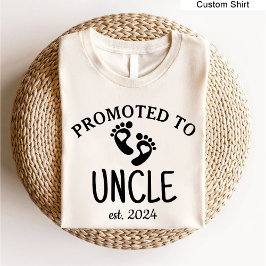 Gepromoveerd tot oom / zwangerschap aankondiging w t-shirt