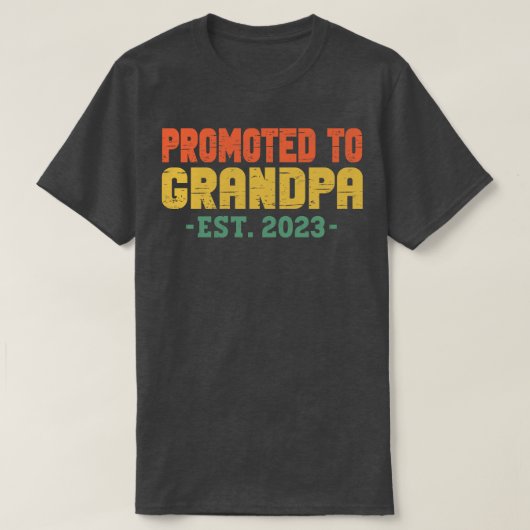 Gepromoveerd tot opa 1 t-shirt (Design voorkant)