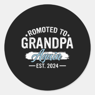 Gepromoveerd tot Opa 2024 Binnenkort Grootvader Ronde Sticker