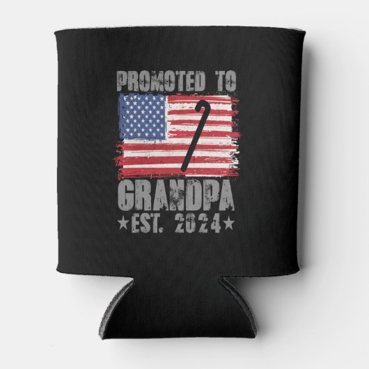 Gepromoveerd tot opa 2024 voor zwangerschap baby a blikjeskoeler (Voorkant)