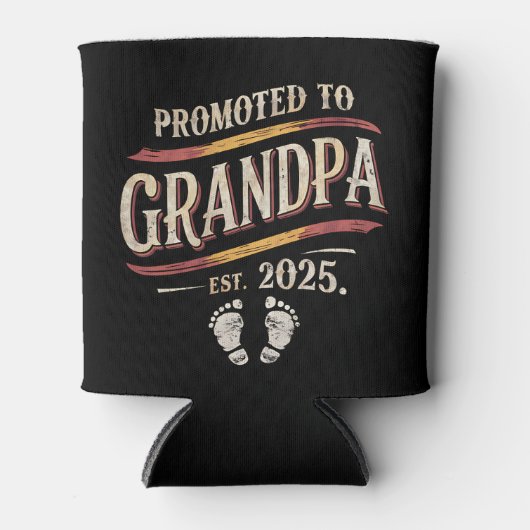 Gepromoveerd tot opa 2025 opa est 2025 blikjeskoeler (Voorkant)