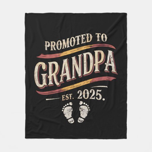 Gepromoveerd tot opa 2025 opa est 2025 fleece deken (Voorkant)