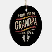 Gepromoveerd tot opa 2025 opa est 2025 keramisch ornament (Rechts)