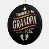 Gepromoveerd tot opa 2025 opa est 2025 keramisch ornament (Links)