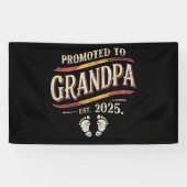 Gepromoveerd tot opa 2025 opa est 2025 spandoek (Horizontaal)